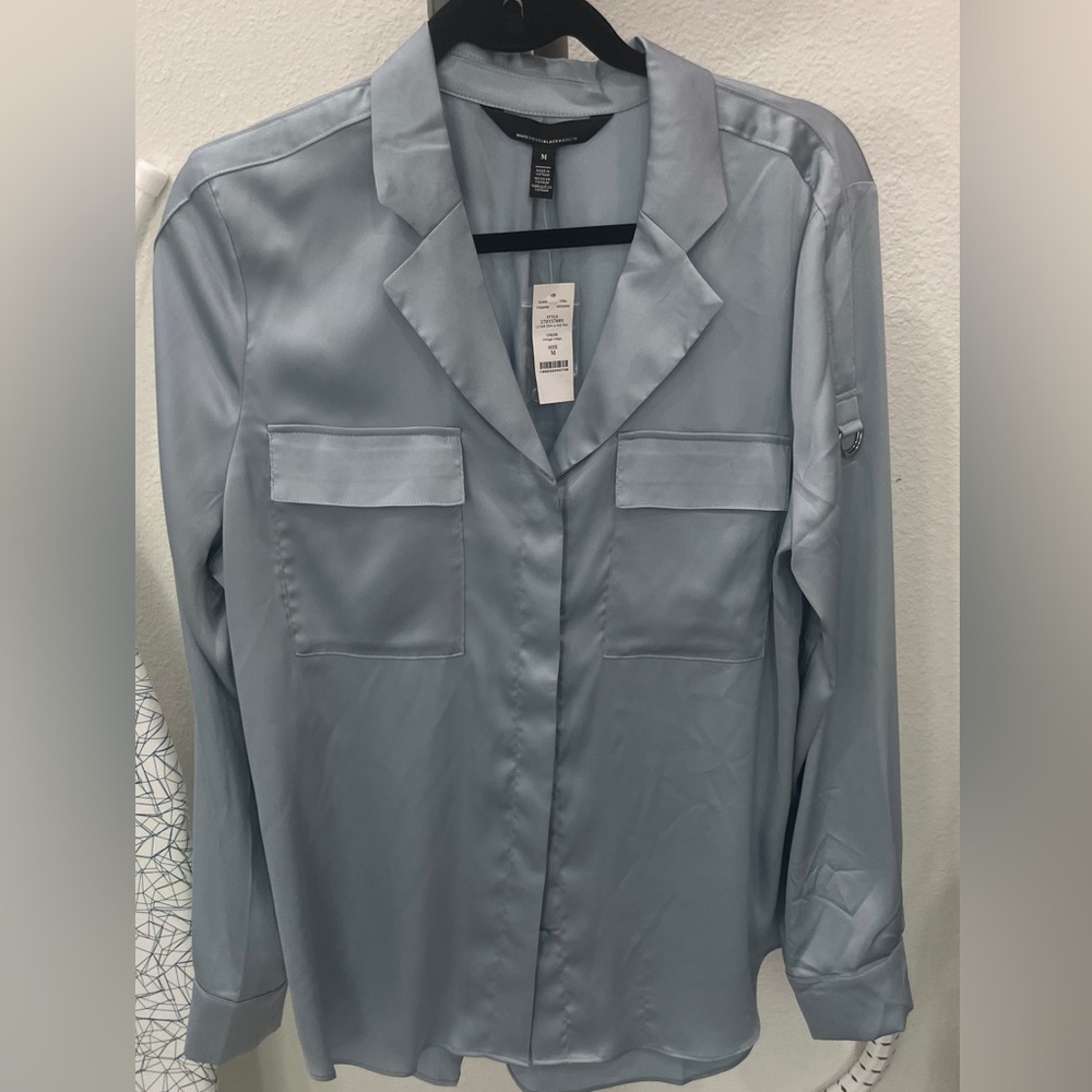 WHBM indigo blue shirt